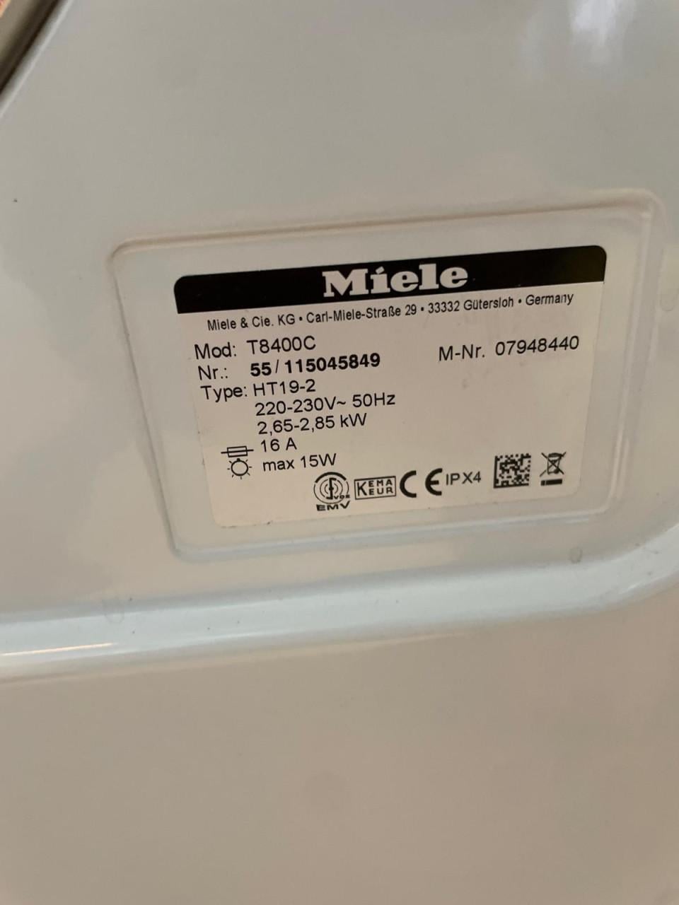Wasdroger van Miele