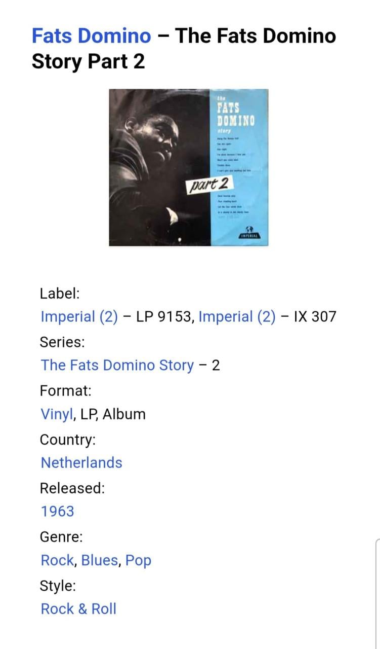 3 LP  Fats Domino