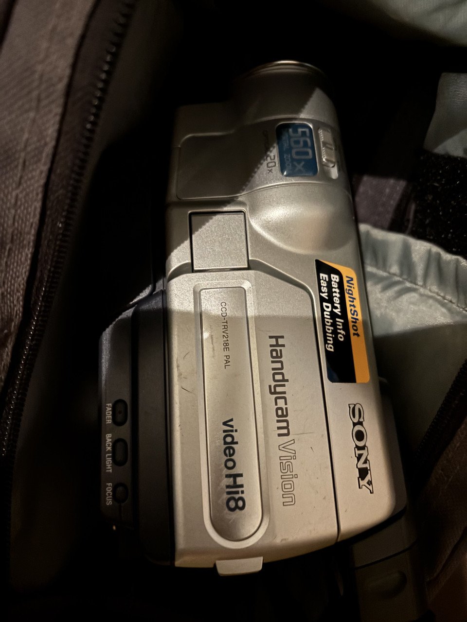 Sony high 8 vision videocamera