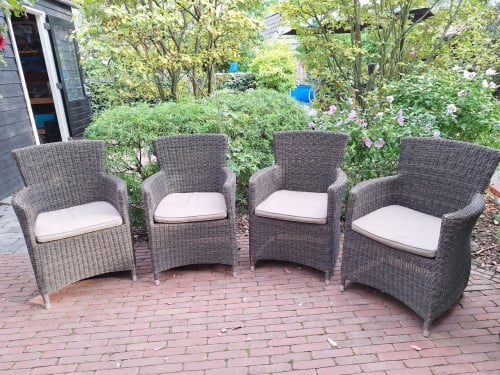 Wicker tuinstoelen (4 stuks)