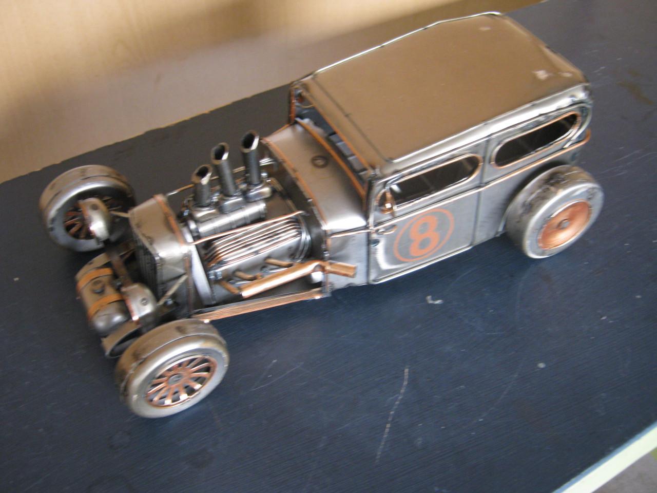 Metalen Hot Rod Car.