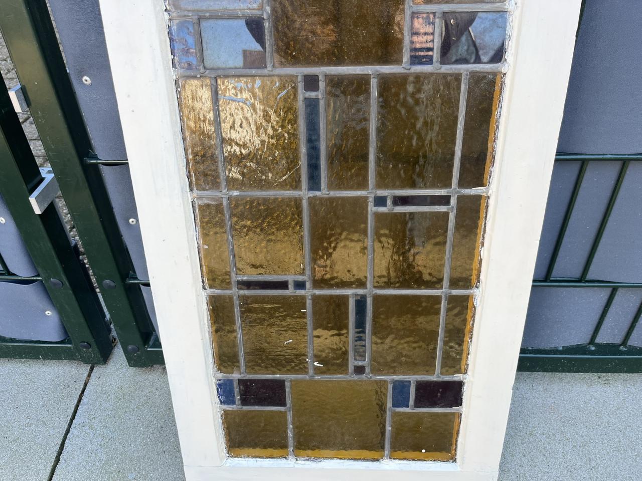 Glas in loodraam 44 x 78 x 3,5 cm.