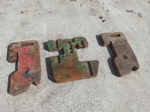 3 stuks Front gewichten FM - oldtimer tractor