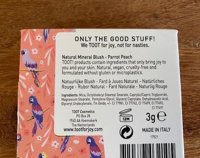 Toot! | Natural blush | Peachy Parrot