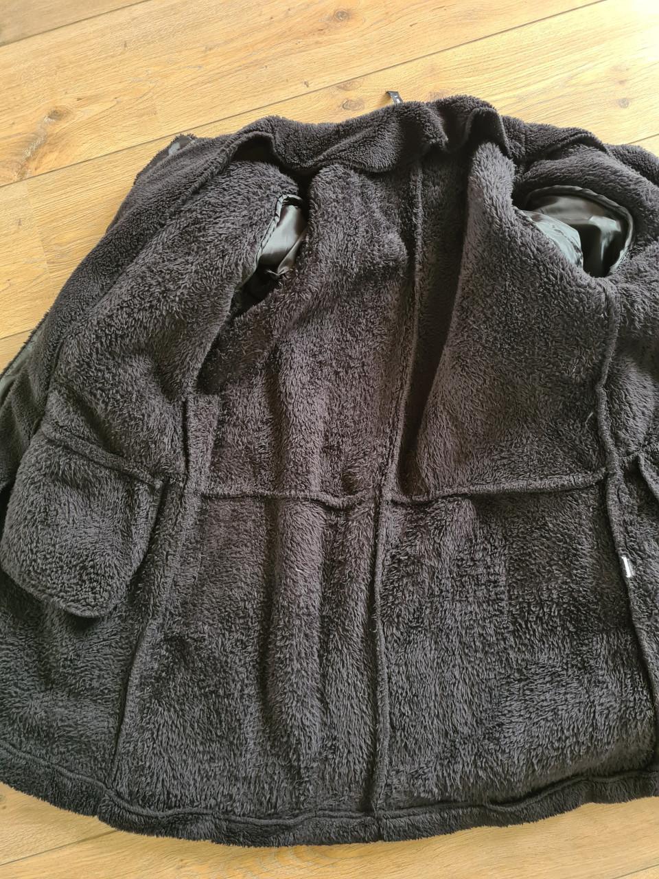 Hema Zwart fake fur Bontjas Jasje Maat S