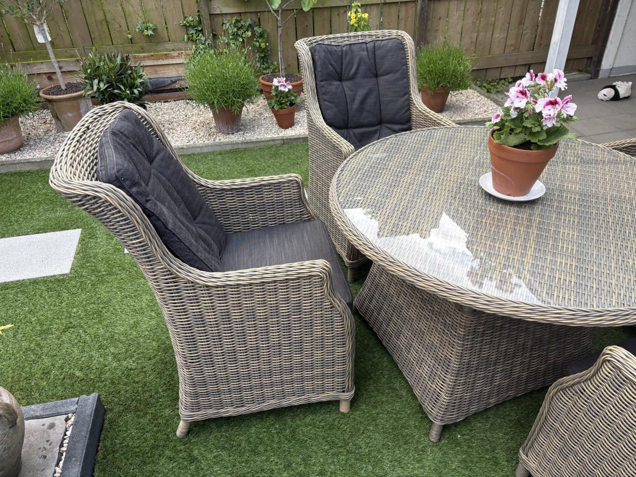 Tuinset Wicker Suzanne vierdelig