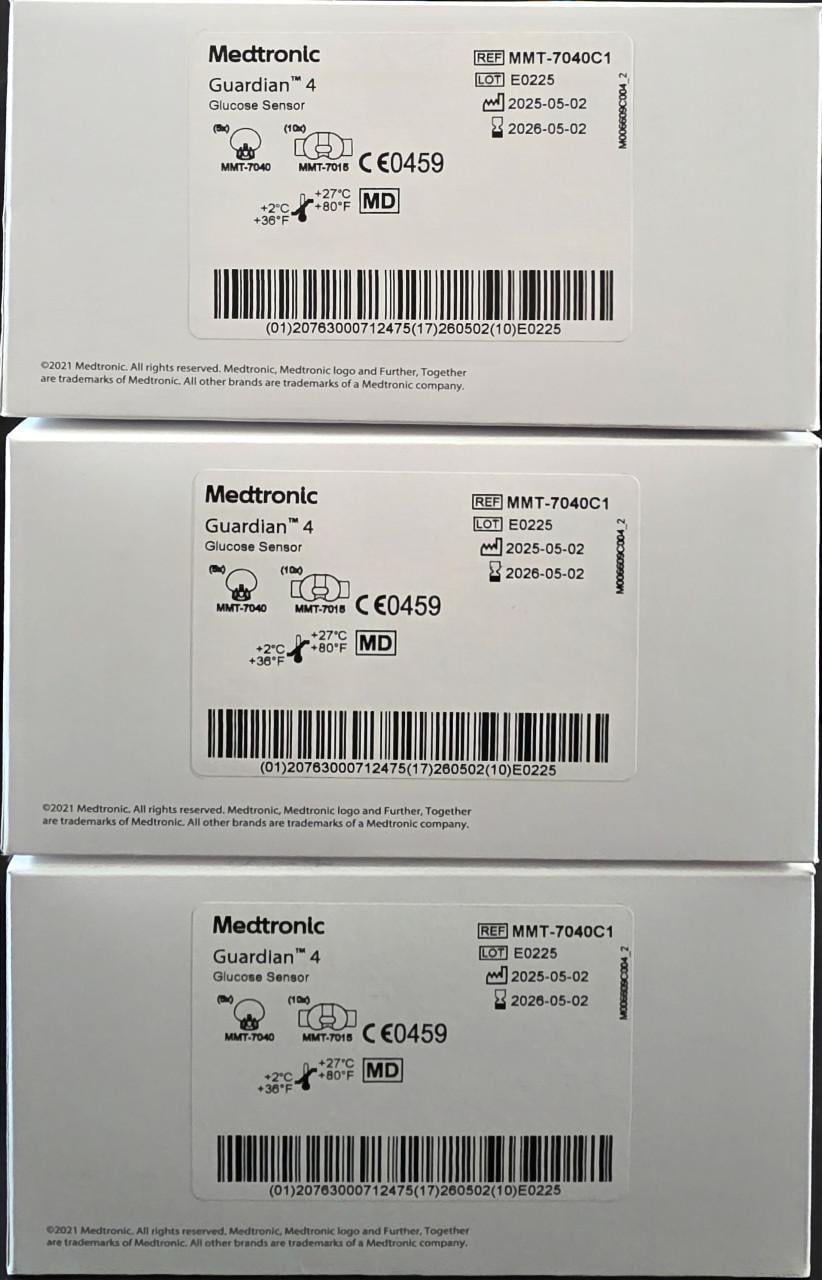 Medtronic Guardian 3 sensoren en een grbuikte tranmsmitter