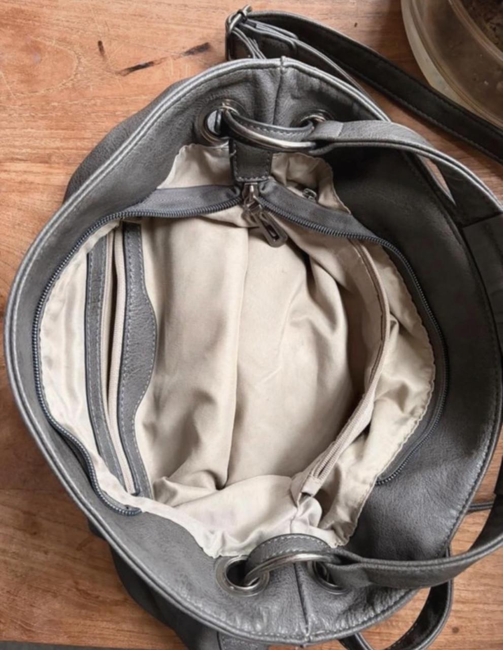 Leren tas Belleknoppe