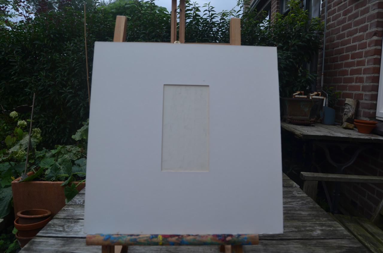 Ets/grafiek uitgemergelde mensen gesig. Jansen + 2 schetsen