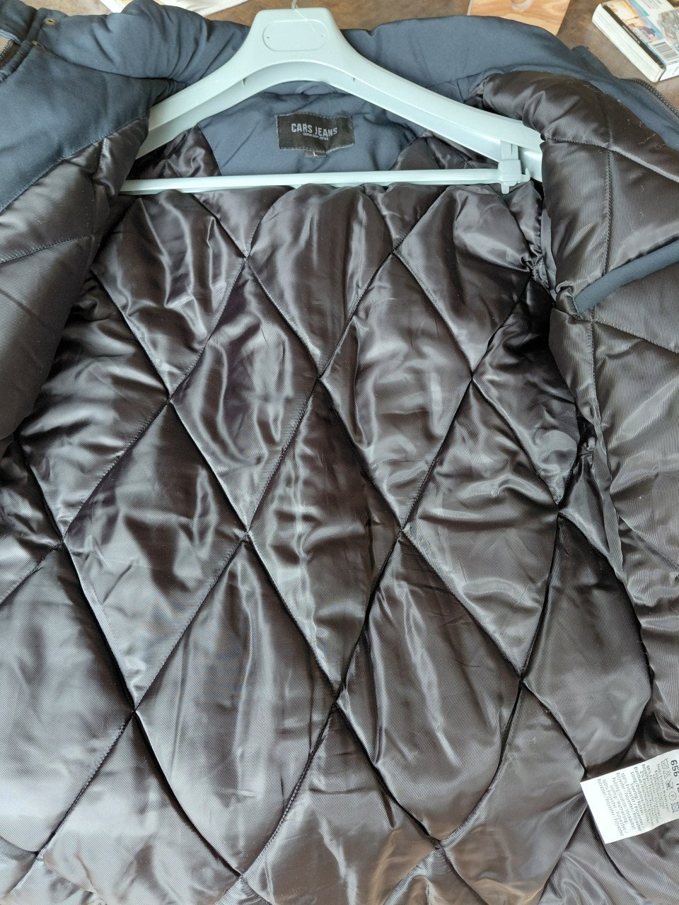 Heren winterjas, maat L, kleur blauw, merk Cars Jeans