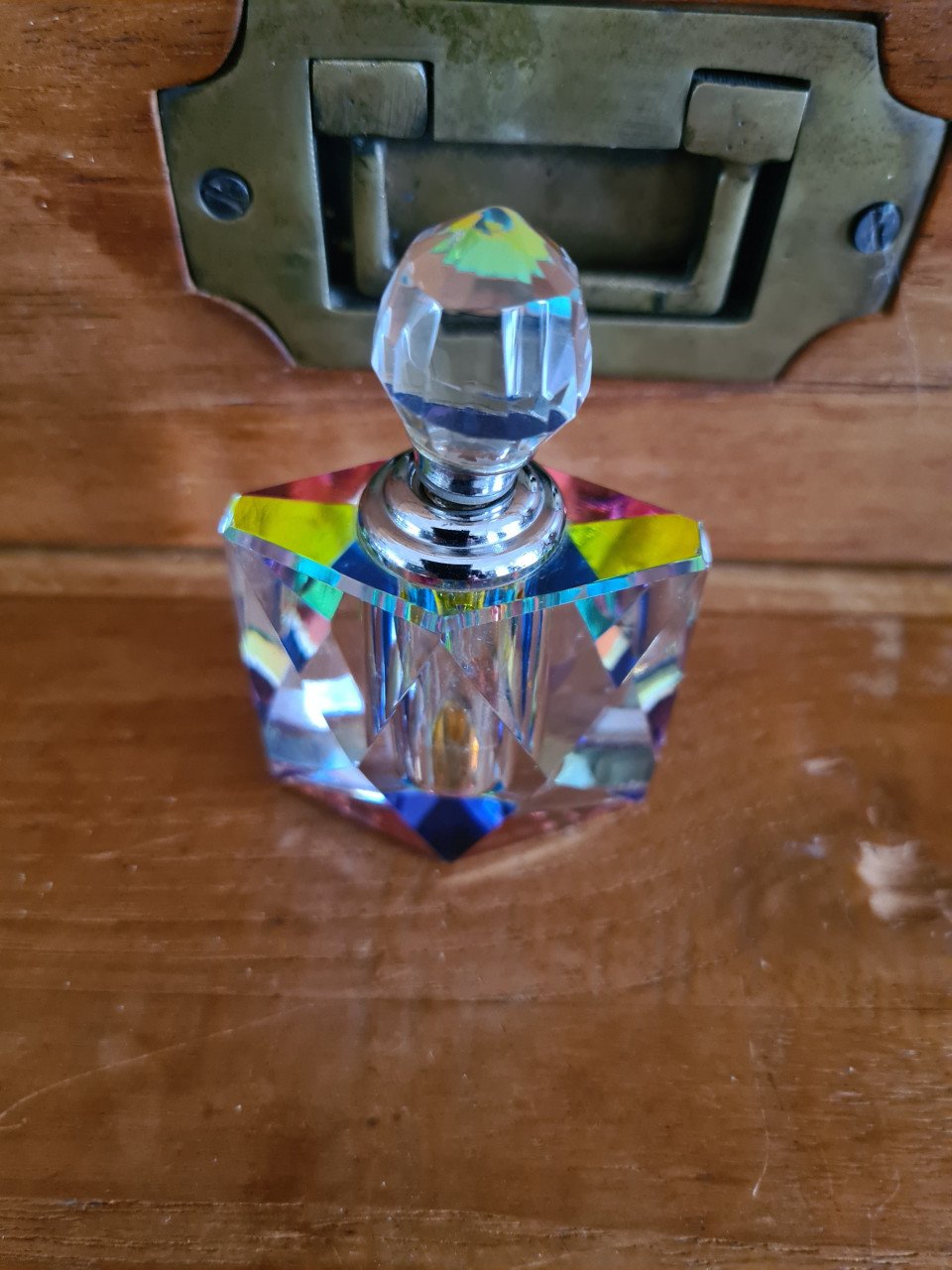 Beautiful Diamond Shaped Glass Perfume Bottle by Vanmark