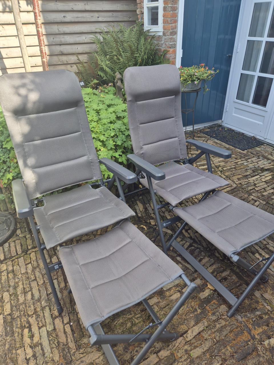 Kampeerstoelen met voetenbankjes Travellife Barletta