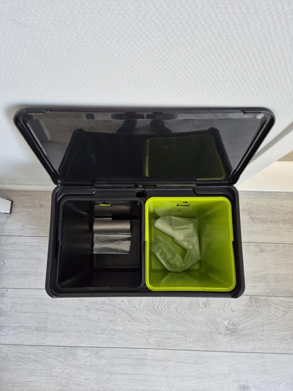 EKO Pedaalemmer 15+15 Liter Zwart