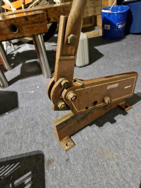 Plaatschaar met hefboom