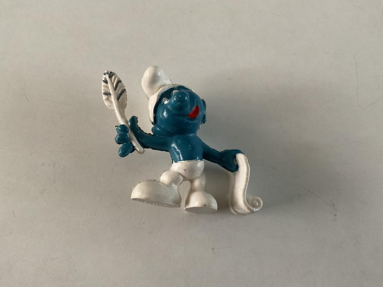 Verschillende Smurfen.    Schleich/Peyo.    Rubber.  +/- 5 cm hoog.