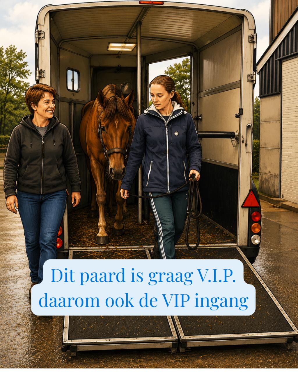 Een VIP paard, krijgt een VIP vervoersmiddel