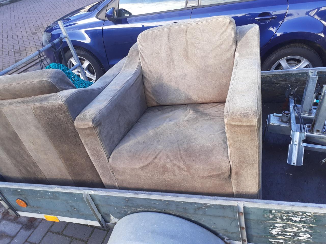 2 x FAUTEUL Clubs ***  Echt Geruwd dik LEER ***