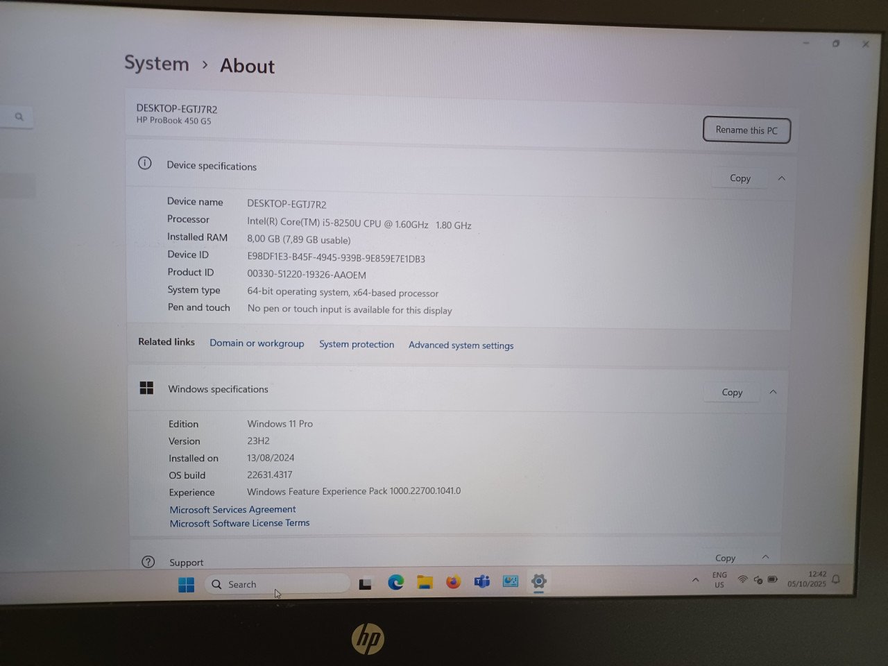HP Probook G5