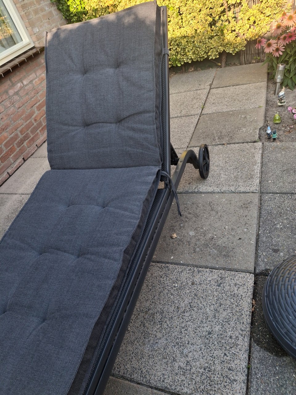 Tuin Ligbed-stoel en kussen