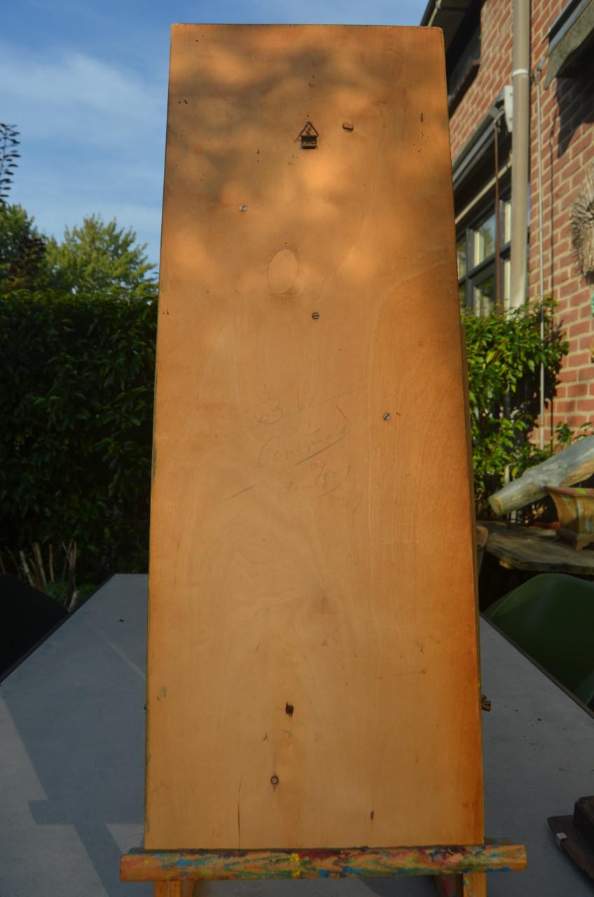 Gestoken houten zeepaardje, gesign. en gedateerd
