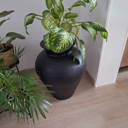 Supergave grote pot zwart kan binnen of buiten