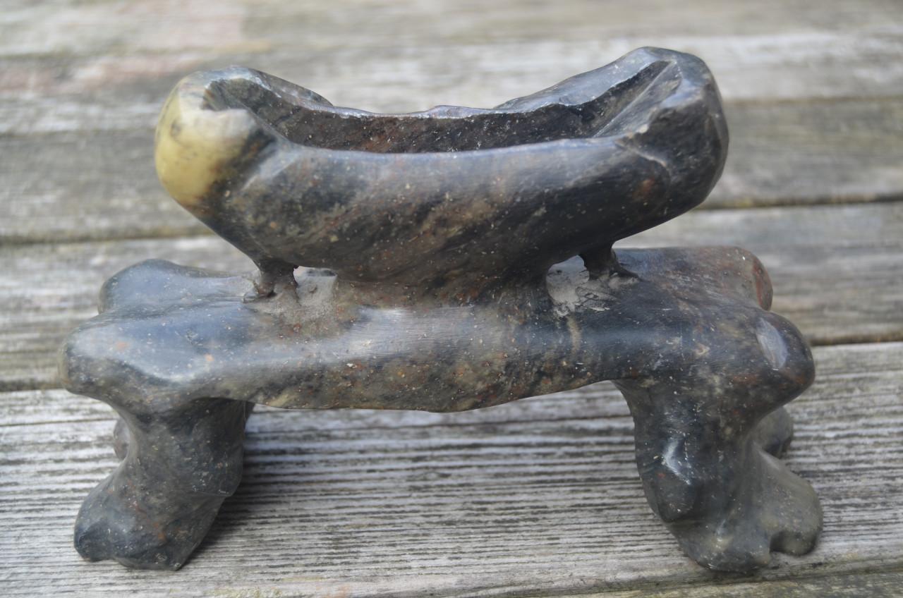 Spekstenen Chinese sculptuur boom en kraanvogel