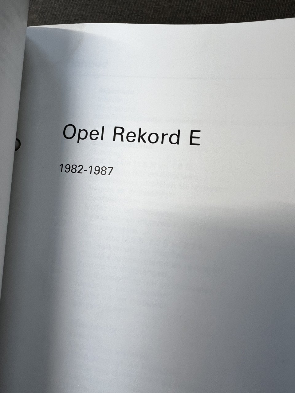 Opel werkplaats handboek kadett Rekord Manta Ascona