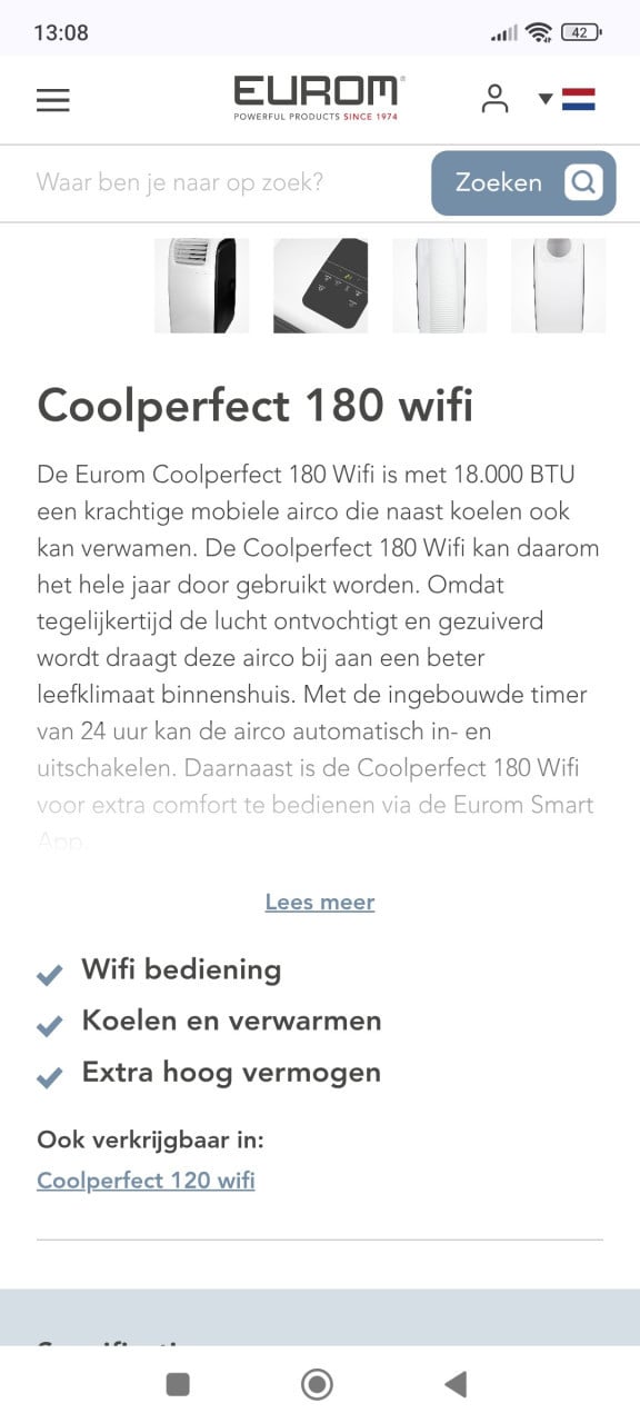 Mobiele airco, verwarmer, luchtontvochtiger