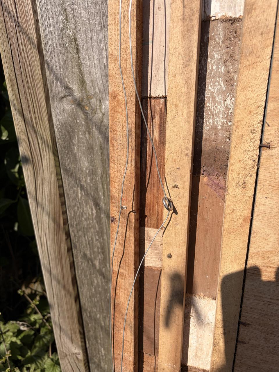 Spiegel met teakhouten rand