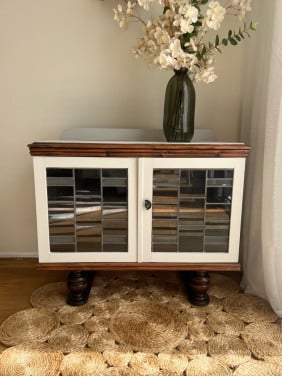 Gerestyled vintage kastje | glas-in-lood