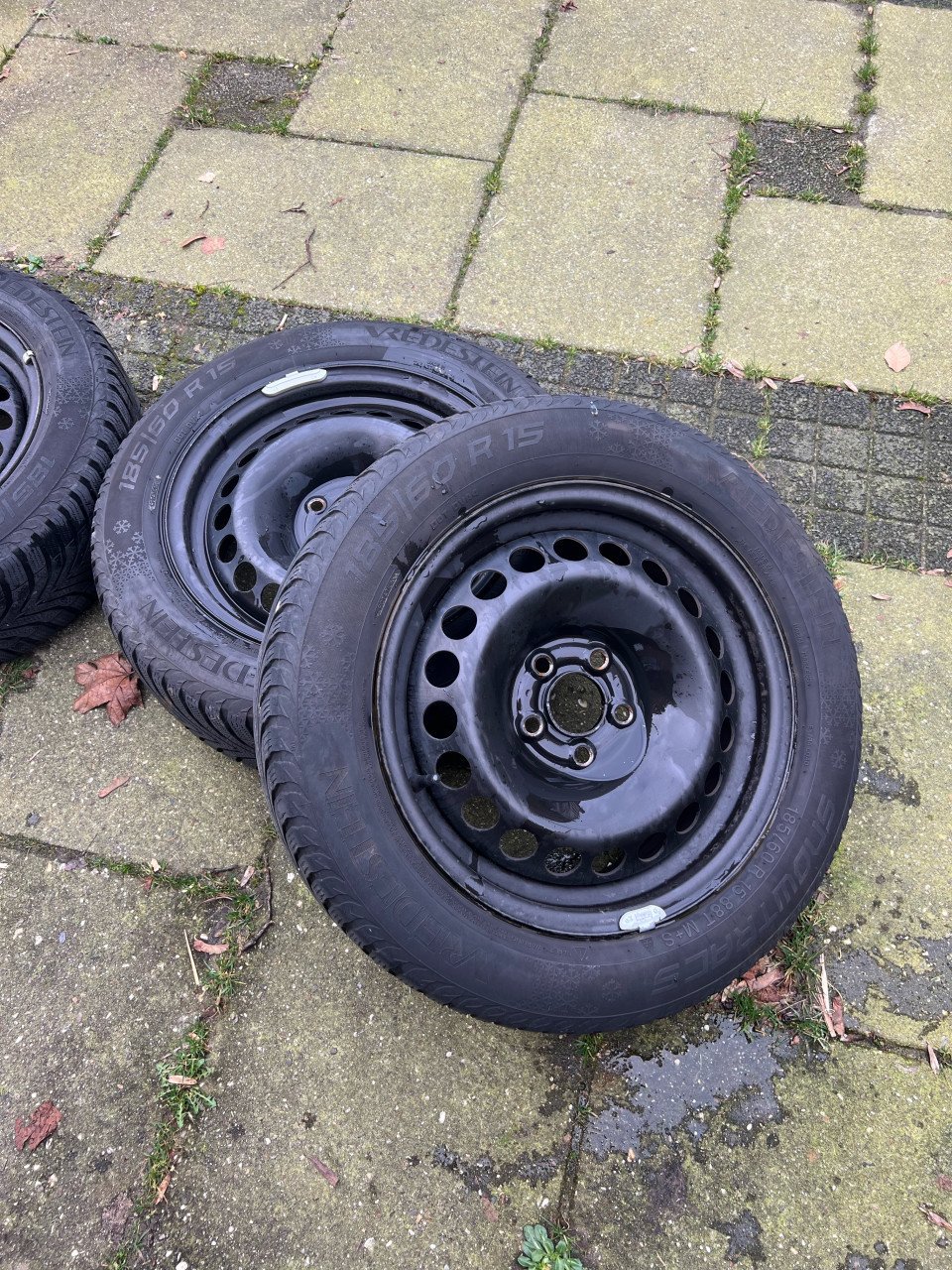 15 inch stalen velgen met winterbanden