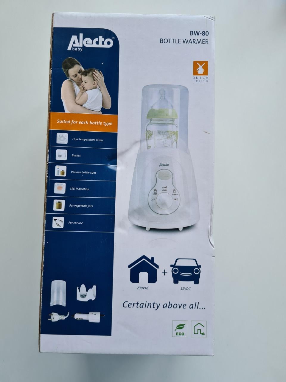 Alecto BW-80 flessen- en babyvoedingverwarmer.