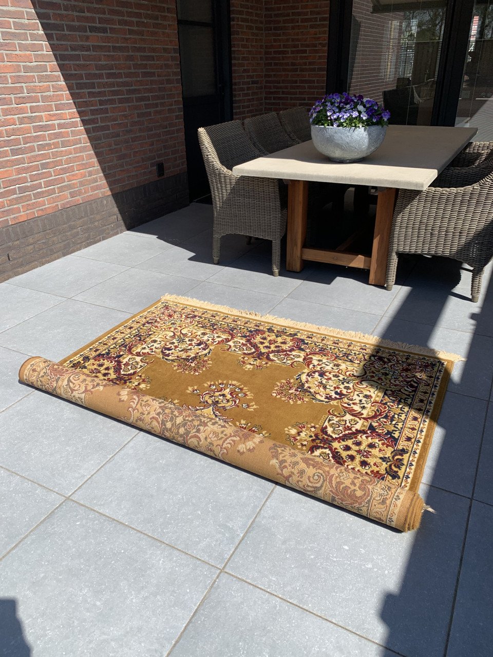 ✨Prachtig Sfeervol Okergeel Vintage Vloerkleed ✨