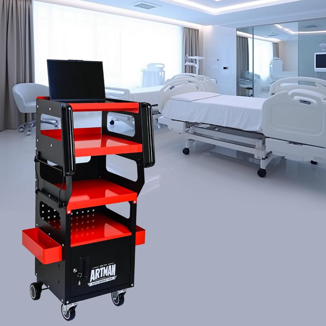 Gereedschapswagen met 4-laags multifunctioneel