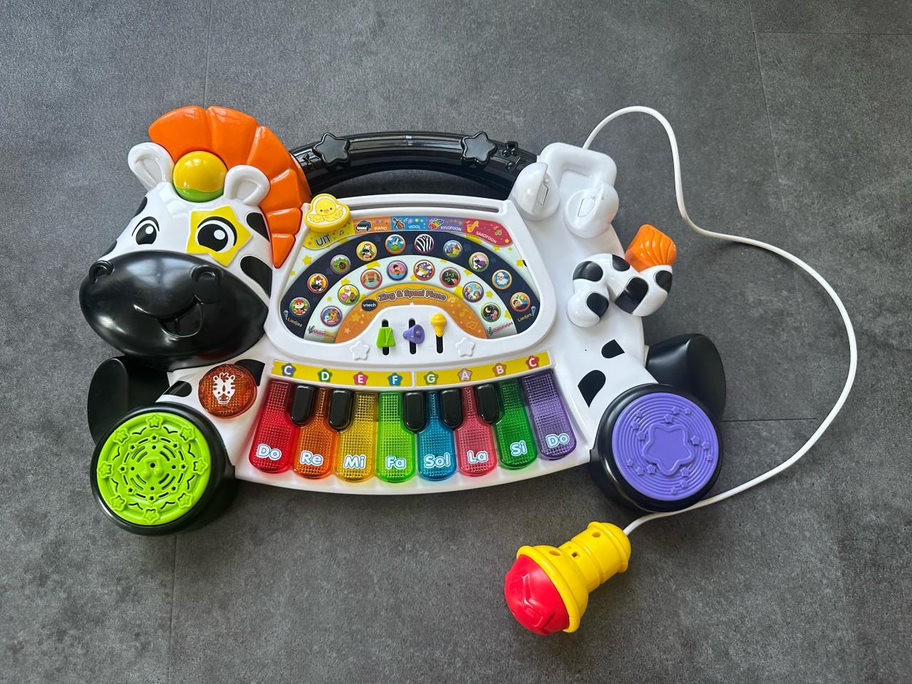 Vtech Zing&speel piano Zebra met microfoon