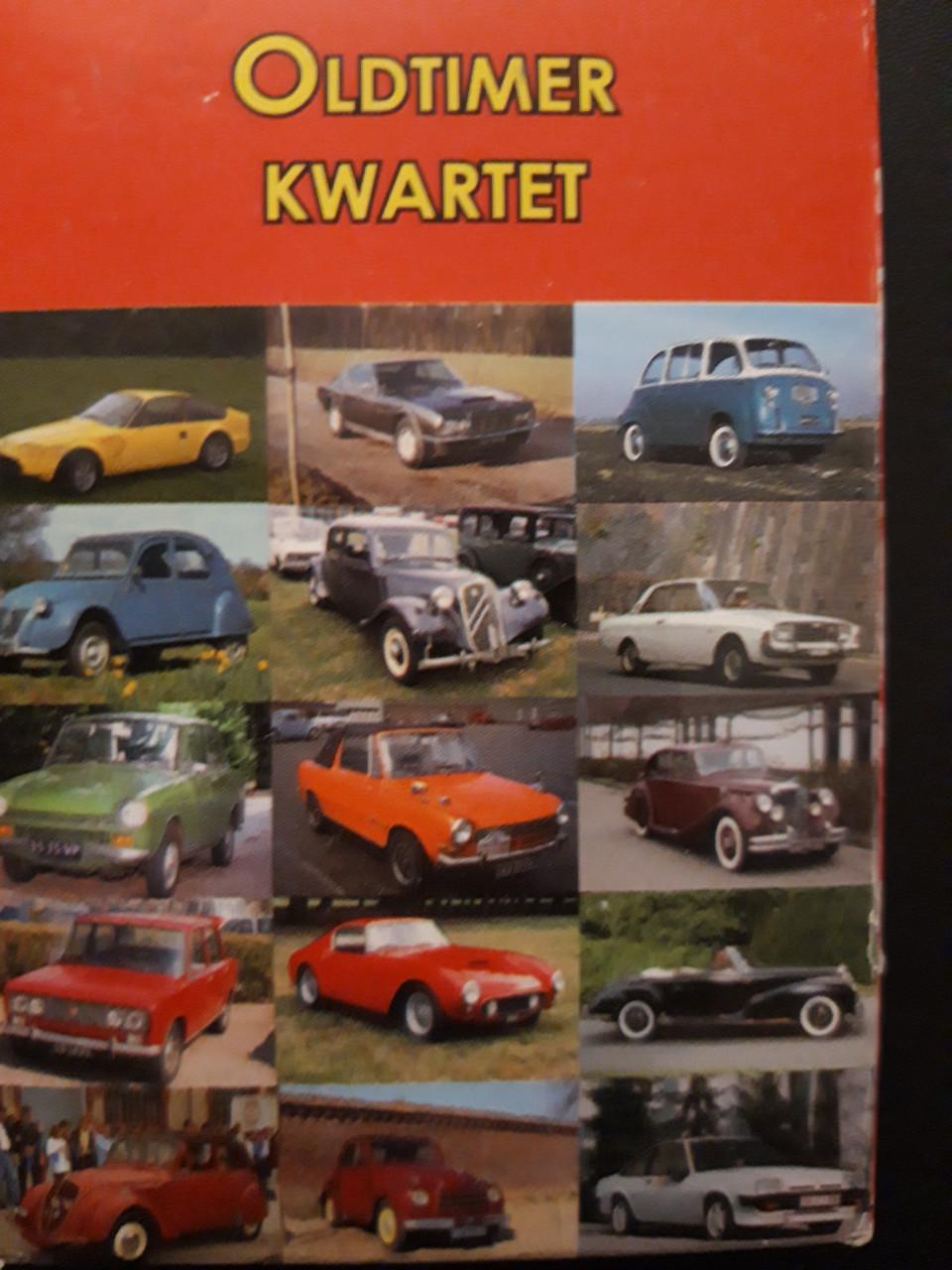 Kwartet: Oldtimers met echte foto's o.a. Alfa, Mercedes, Peugeot, Citroen