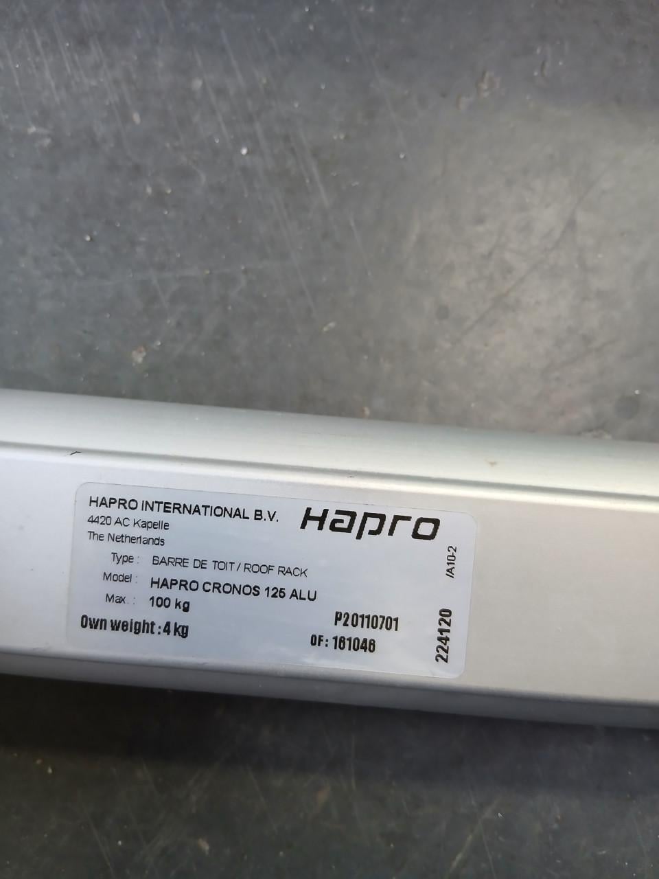 HAPRO CRONOS 125 ALU dakdragers