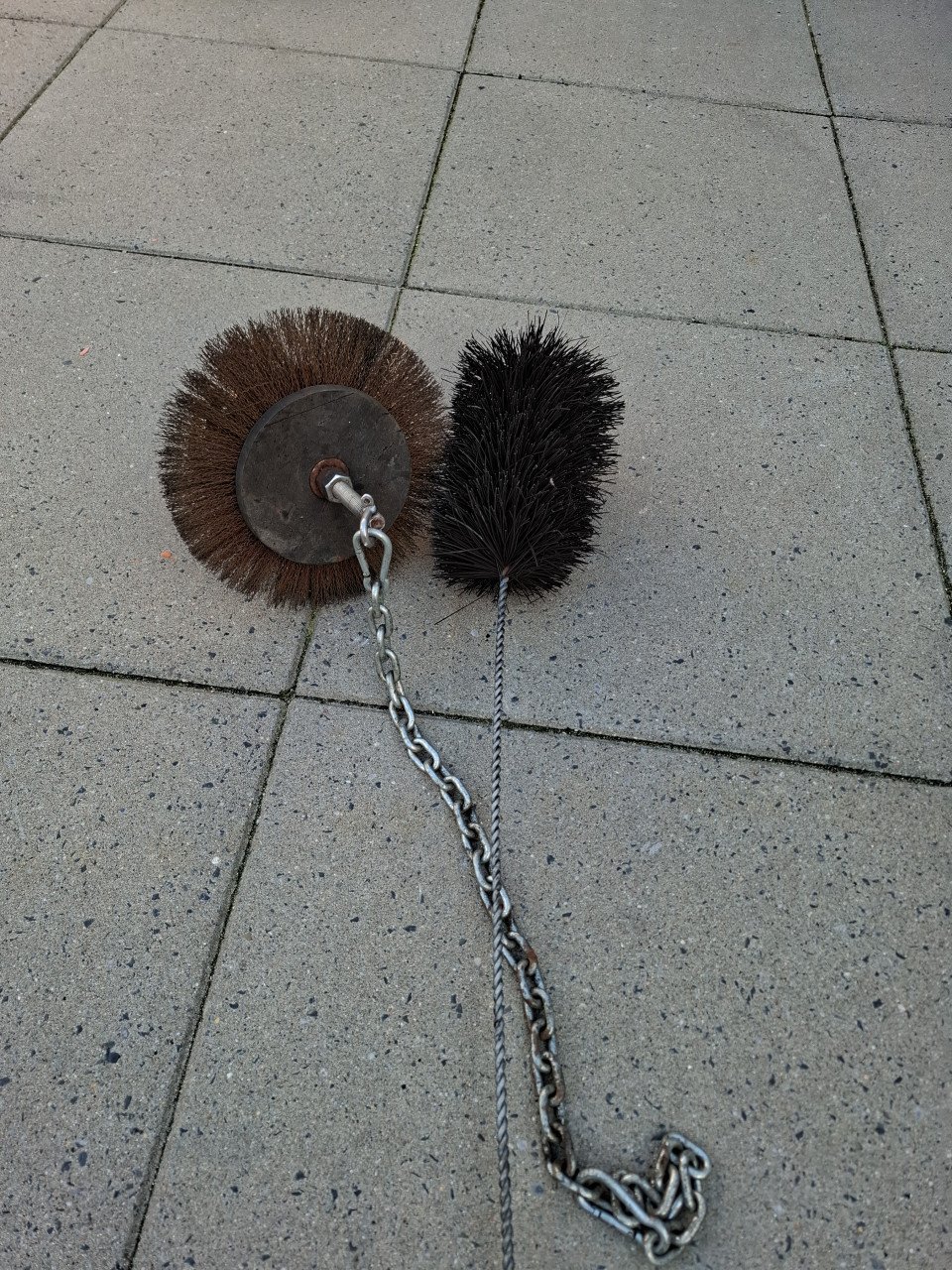 Schorsteenveegset.