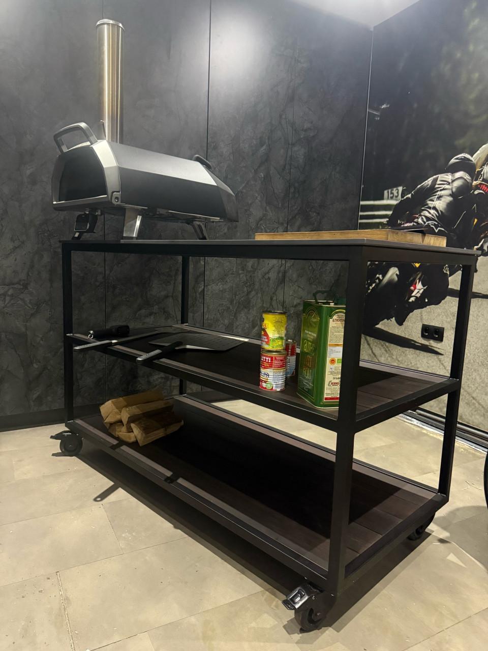 Buitenkeuken staal dekton pizza oven