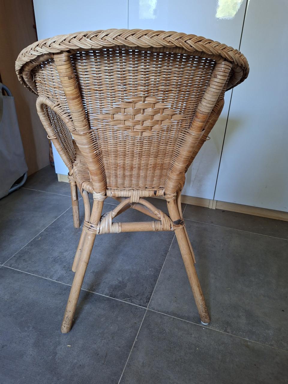 Tuinstoelen (riet, 4 stuks)