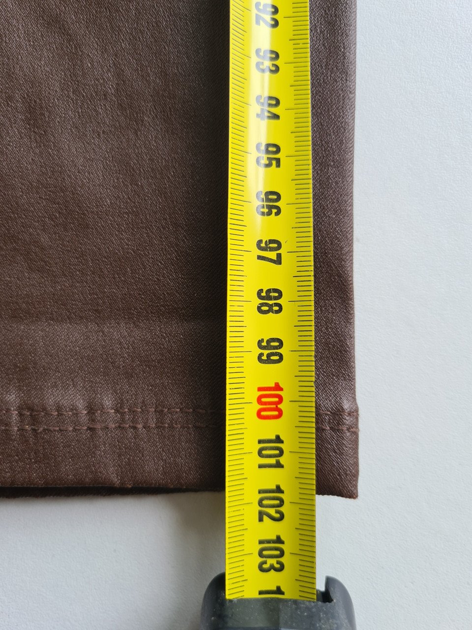 Donkerbruine PU leren broek van Denim&Co  Maat L