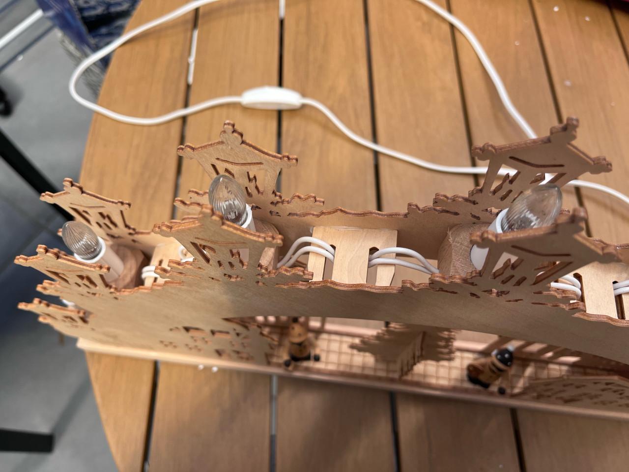 Houten kerst lichtboog SAICO Original