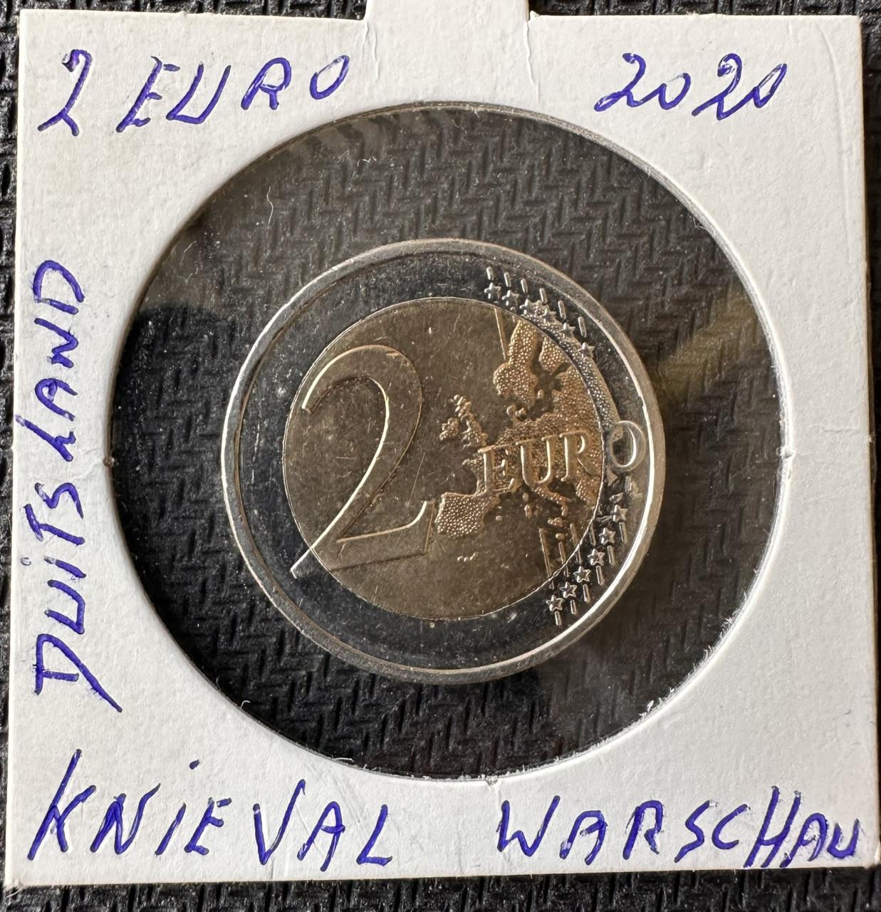 SPECIALE DUITSE 2 EURO MUNT 2020 UNC- 50 JAHRE KNIEVAL VON WARSCHAU
