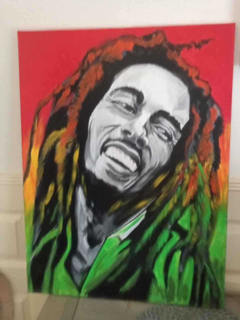 Uniek Bob Marley schilderij