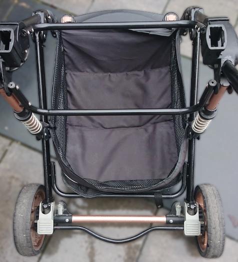 Kinderwagen 3-in-1 zwart/ goudbruin