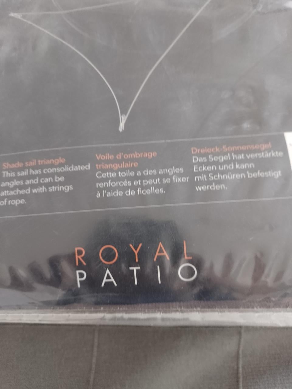 Zonnedak Driehoek Lido Patio Royal Taupe- Nieuw