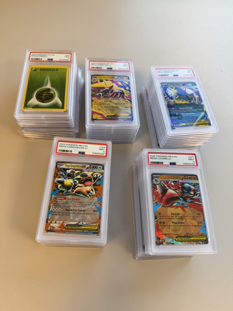 50 STUKS Pokémon PSA Slabs Partij lot goedkope PSA 8-9 slab