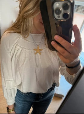 Witte blouse Zara maat 40