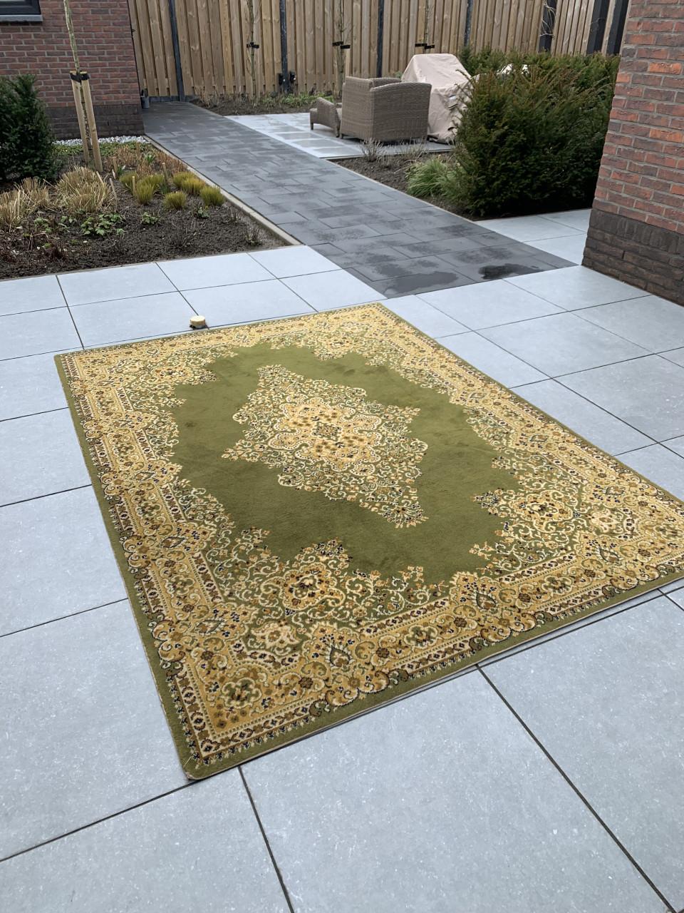 ✨Super Leuk Groen Vintage Vloerkleed Zuiver Scheerwol ✨