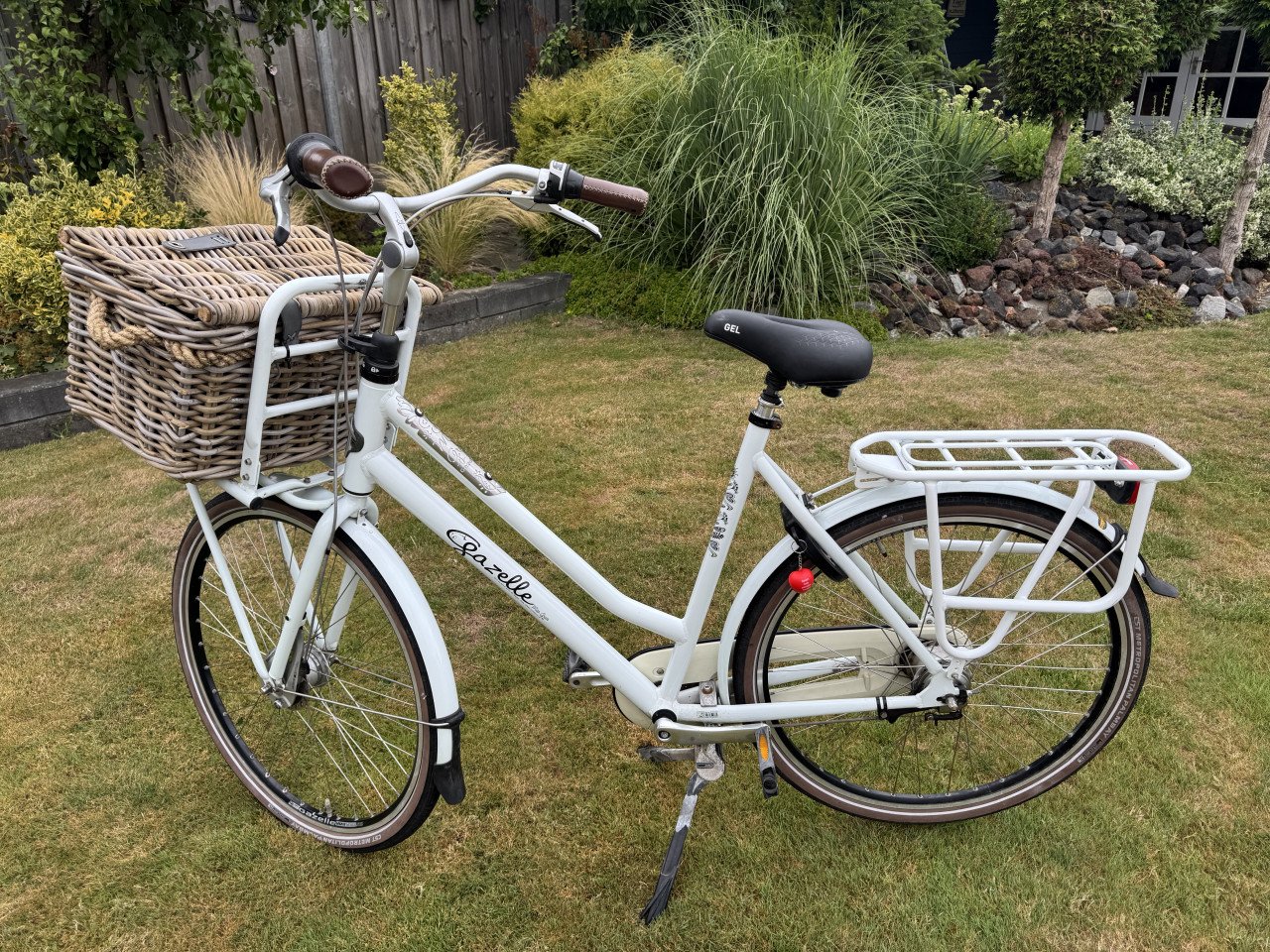 Damesfiets Gazelle, Miss Grace met nieuwe fietsmand